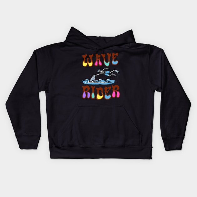 Wave Rider Kids Hoodie by NomiCrafts